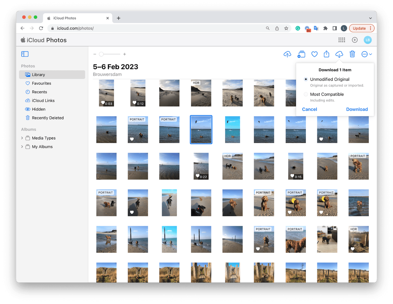 download more than 1000 photos from icloud to mac